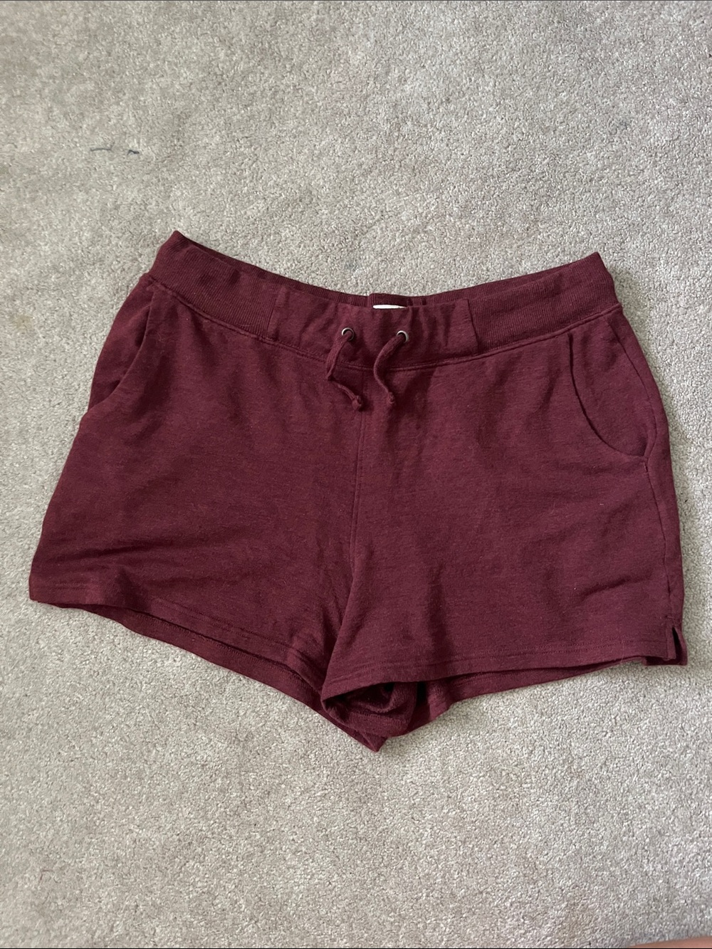 Meundies Burgundy Modal Jogger Shorts